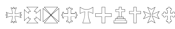 RTA Cross font preview